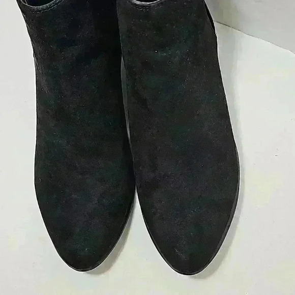 Sprit Womens boots sz 8.5M black suede ankle zipper blocked heels western Paded - Picture 3 of 15